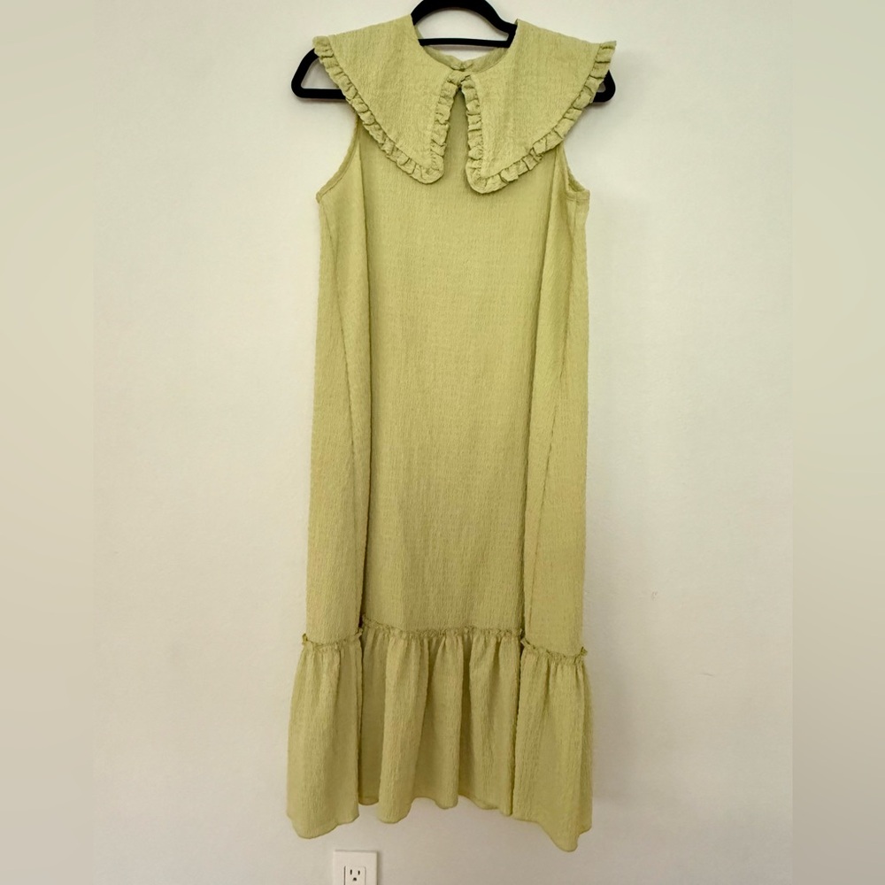 Lisa Says Gah light green collared dress XS